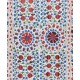 Silk Hand Embroidered Suzani Bed Cover, New Traditional Wall Hanging from Uzbekistan