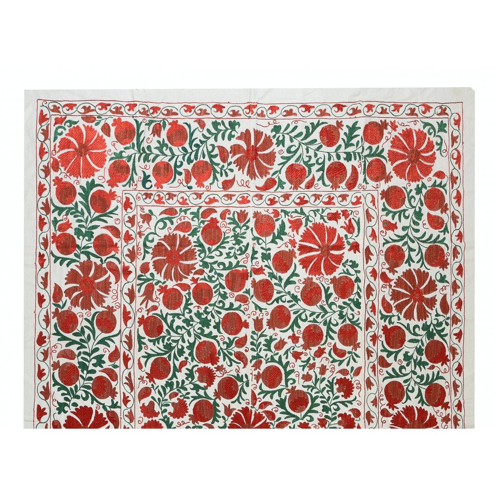 Boho Wall Decor, Needlework Wall Art, Embroidered Suzani Wall Hanging, Modern Tapestry