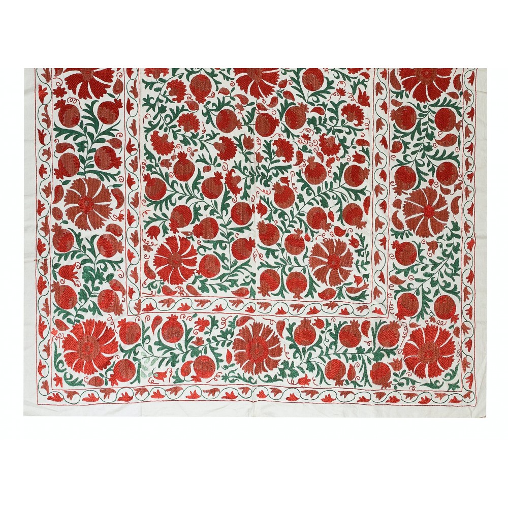 Boho Wall Decor, Needlework Wall Art, Embroidered Suzani Wall Hanging, Modern Tapestry