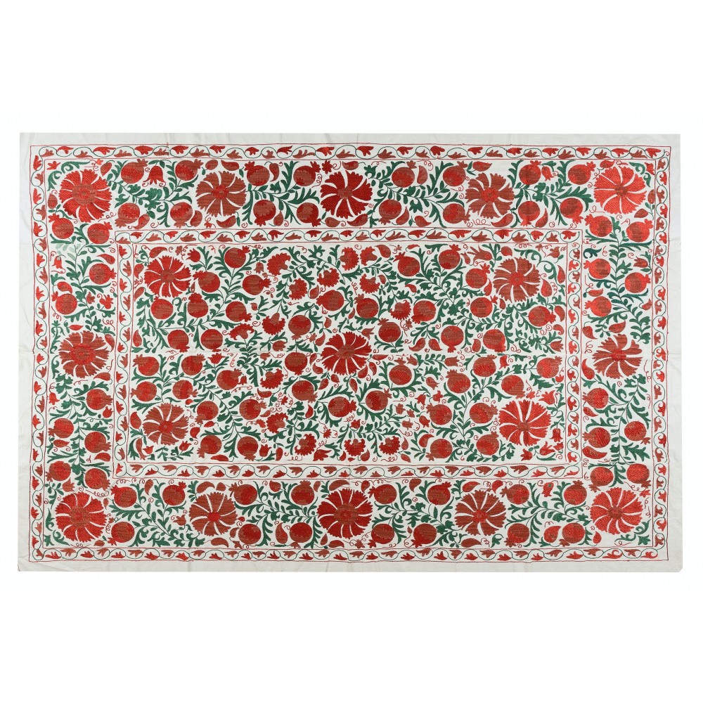 Boho Wall Decor, Needlework Wall Art, Embroidered Suzani Wall Hanging, Modern Tapestry