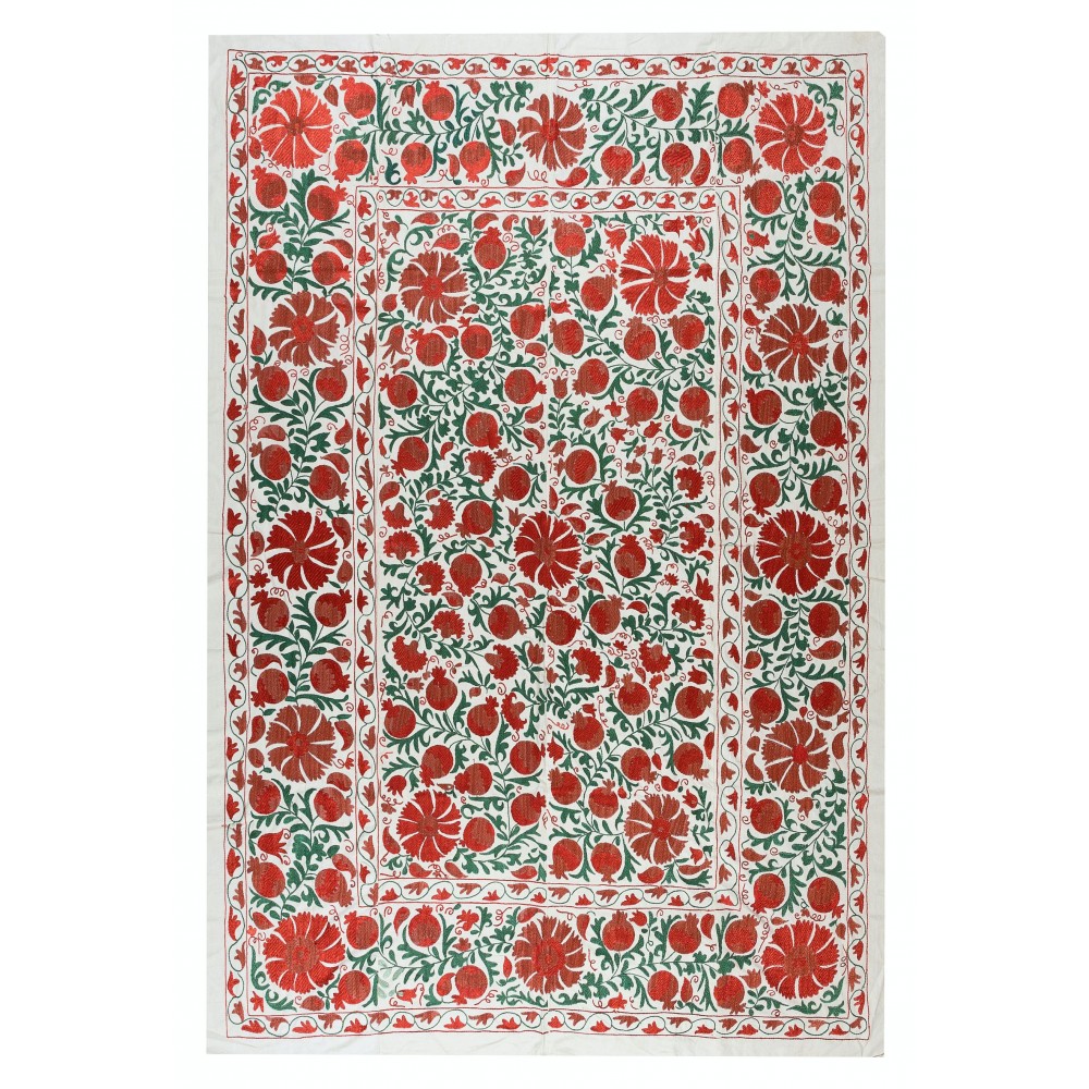 Boho Wall Decor, Needlework Wall Art, Embroidered Suzani Wall Hanging, Modern Tapestry