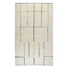 Modern Handknotted Tulu Rug, 100% Soft, Cozy Wool, Beni Ourain Carpet