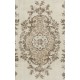 Authentic Vintage Handmade Turkish Wool Area Rug with Floral Medallion Design