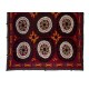 Vintage Silk Hand Embroidery Bed Cover, Central Asian Suzani Wall Hanging