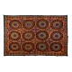 Vintage Silk Hand Embroidery Bed Cover, Uzbek Suzani Wall Hanging