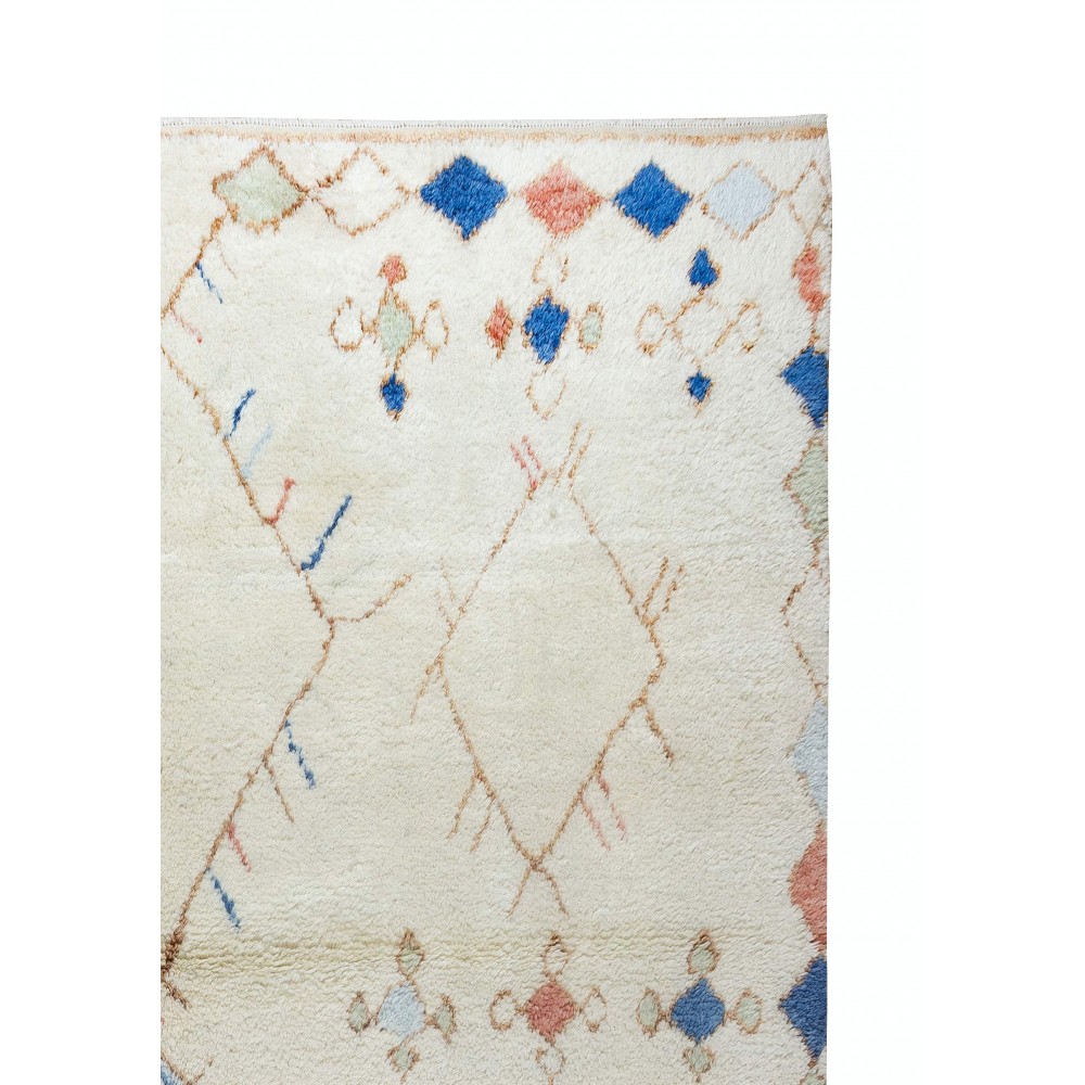 Custom Moroccan Azilal Style Tulu Rug, 100% Soft, Cozy Wool, HandKnotted Shaggy Carpet