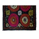 Vintage Silk Hand Embroidery Bed Cover, Central Asian Suzani Wall Hanging