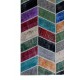 Handmade Patchwork Rug Made from Redyed Vintage Carpets. Colorful Saloon Rug