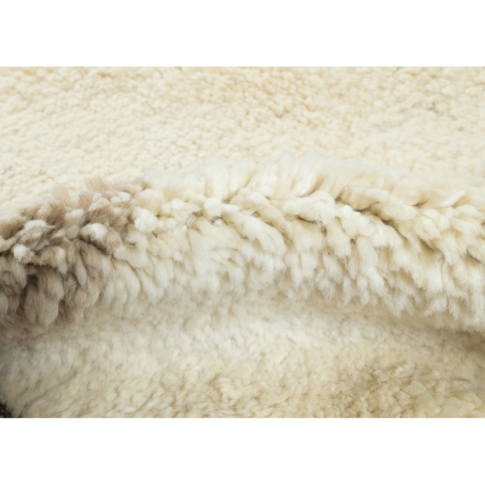 Modern Turkish Tulu Rug with Colorful Border. 100% Wool Custom Options Available