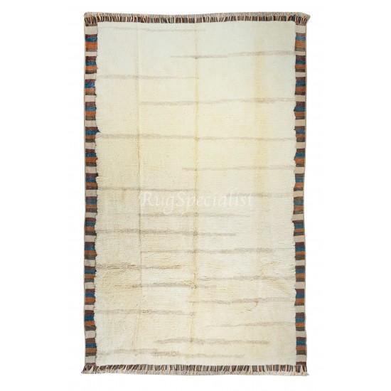 Modern Turkish Tulu Rug with Colorful Border. 100% Wool Custom Options Available Modern Turkish Tulu Rug with Colorful Border. 100% Wool Custom Options Available