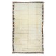 Modern Turkish Tulu Rug with Colorful Border. 100% Wool Custom Options Available