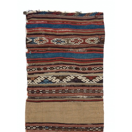 Antique Anatolian Kilim Fragment, 18th Century Antique Anatolian Kilim Fragment, 18th Century