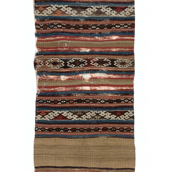 Antique Anatolian Kilim Fragment, 18th Century Antique Anatolian Kilim Fragment, 18th Century