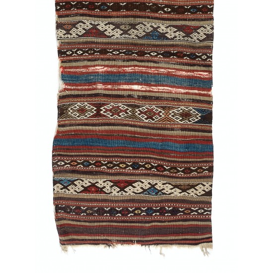Antique Anatolian Kilim Fragment, 18th Century Antique Anatolian Kilim Fragment, 18th Century