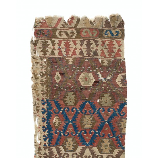 Antique Anatolian Kilim Fragment, 18th Century