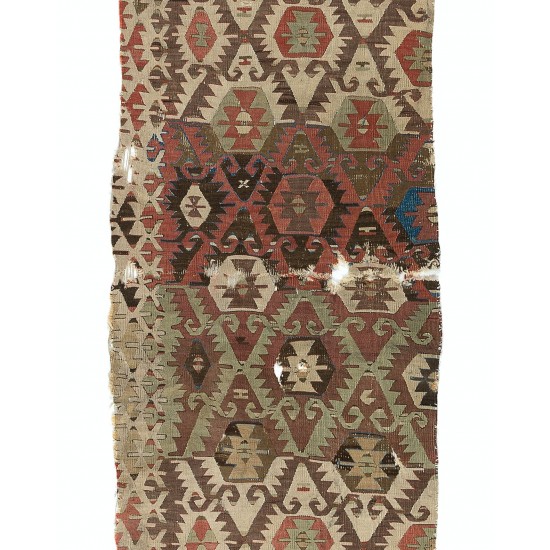 Antique Anatolian Kilim Fragment, 18th Century