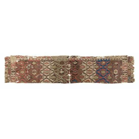 Antique Anatolian Kilim Fragment, 18th Century Antique Anatolian Kilim Fragment, 18th Century