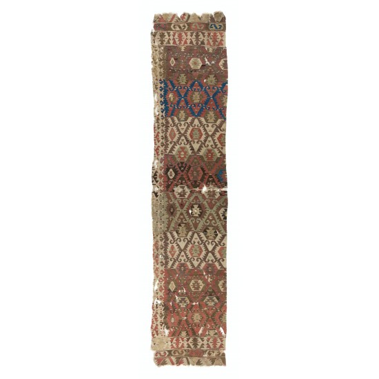 Antique Anatolian Kilim Fragment, 18th Century