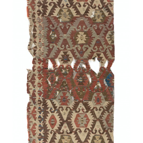 Antique Anatolian Kilim Fragment, 18th Century