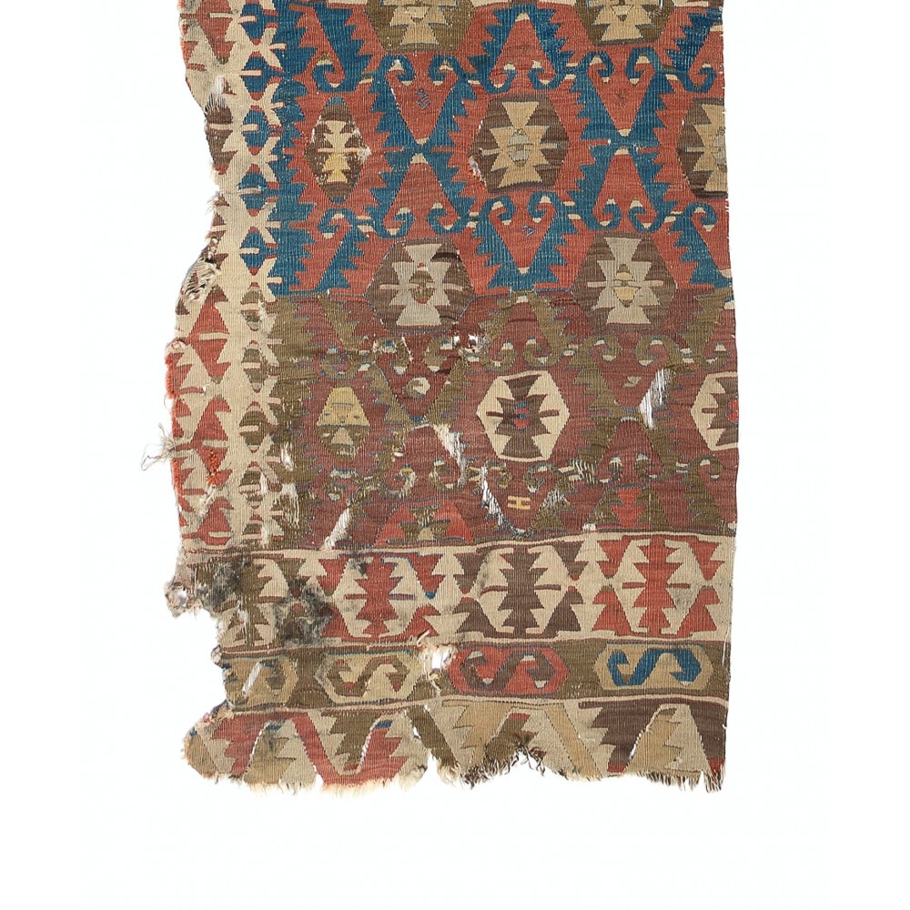 Antique Anatolian Sivrihisar Kilim Fragment, 18th Century
