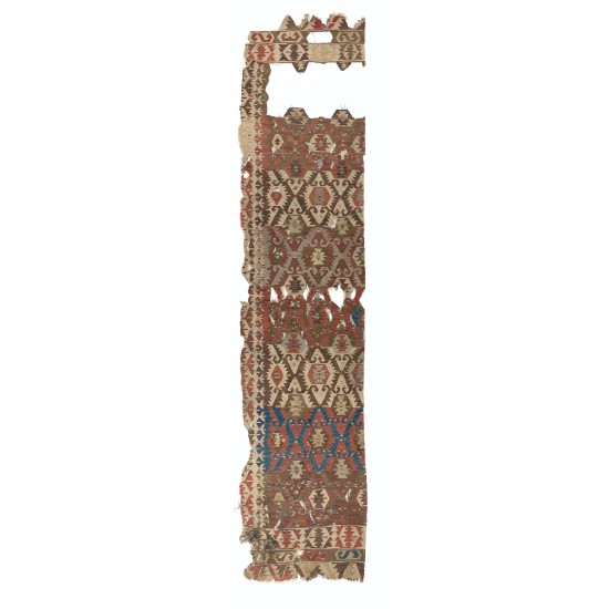 Antique Anatolian Kilim Fragment, 18th Century