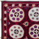 Multicolor Silk Embroidery Wall Hanging, Suzani Fabric Bedspread, Old Tablecloth, Asian Inspired Home Decor