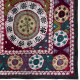 One-of-a-kind Silk Hand Embroidered Wall Hanging, Vintage Colorful Suzani Bed Cover