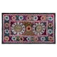 One-of-a-kind Silk Hand Embroidered Wall Hanging, Vintage Colorful Suzani Bed Cover