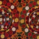 Vintage Handmade Orange Silk Wall Hanging, Boho Wall Decor, Suzani Bedspread, Fully Embroidery Bed Sheet