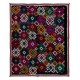 One-of-a-kind Silk Hand Embroidered Wall Hanging, Vintage Colorful Suzani Bed Cover