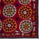 One-of-a-kind Silk Suzani Wall Hanging, Vintage Embroidered Bed Cover, Red Uzbek Tapestry