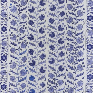 Crochet Suzani Wall Hanging. Silk Embroidery Bed Cover in Cream & Blue. Uzbek Bedding Crochet Suzani Wall Hanging. Silk Embroidery Bed Cover in Cream & Blue. Uzbek Bedding