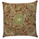 Embroidered 100% Silk Cushion Cover in Brown & Green, Hand-Made Uzbek Suzani Pillowcase