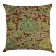 Brown & Green Cushion Cover Made of 100% Silk, Hand Embroidery Throw Pillow, Suzani Lace Pillow