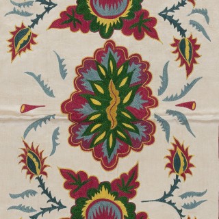 Uzbek 100% Silk Embroidered Wall Hanging. Boho Wall Decor. Flower & Pomegranate Design Suzani Tapestry Uzbek 100% Silk Embroidered Wall Hanging. Boho Wall Decor. Flower & Pomegranate Design Suzani Tapestry