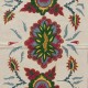 Uzbek 100% Silk Embroidered Wall Hanging, Boho Wall Decor, Flower & Pomegranate Design Suzani Tapestry