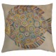 100% Silk Embroidered Fish Patterned Suzani Cushion Cover, Asian Inspired Lace Pillow, Modern Sham