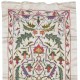 Hand Embroidered All Silk Runner, Suzani Fabric Wall Hanging, Uzbek Bedspread, Modern Home Decor