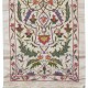 Hand Embroidered All Silk Runner, Suzani Fabric Wall Hanging, Uzbek Bedspread, Modern Home Decor