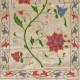 100% Silk Embroidered Asian Wall Hanging, Suzani Wall Art, Home Decor Tapestry