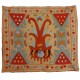 Suzani Embroidered Cushion Cover, 100% Silk Pillow, Uzbek Pillow Sham, Handmade Home Decor