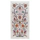 Contemporary 100% Silk Wall Hanging with Floral Design, Embroidered Uzbek Tapestry, Uzbek Wall Decor, Suzani Throw
