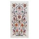 Contemporary 100% Silk Wall Hanging with Floral Design, Embroidered Uzbek Tapestry, Uzbek Wall Decor, Suzani Throw