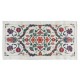 100% Silk Embroidered Asian Wall Hanging, Suzani Wall Art, Handmade Floral Tapestry
