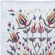 Embroidered 100% Silk Wall Hanging, Suzani Wall Decor, Handmade Tablecloth, Contemporary Tapestry