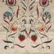 Contemporary 100% Silk Wall Hanging, Embroidered Uzbek Tapestry, Uzbek Wall Decor, Floral Suzani Throw