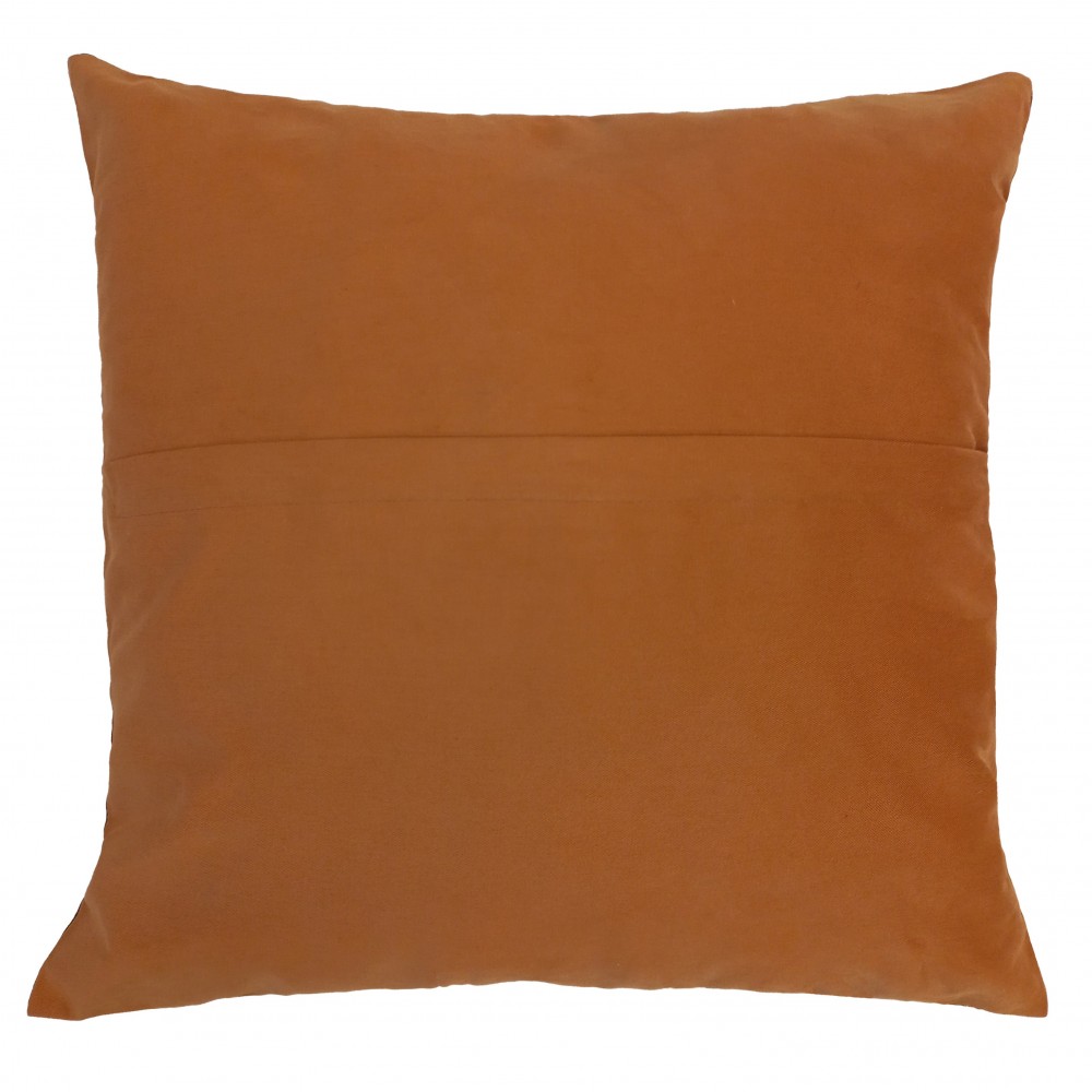 Authentic 100% Silk Handmade Cushion Cover in Brown & Green, New Suzani Fabric Lace Pillow