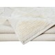 High and Low Pile Moroccan Tulu Rug, 100% Natural Beige Wool, Custom Options Available