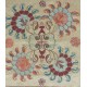 Multicolor Hand Embroidered 100% Silk Cushion Cover, Uzbek Suzani Lace Pillow for Living Room Decor