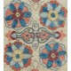 Decorative Handmade 100% Silk Suzani Cushion Cover, Floral Hand Embroidered Uzbek Lace Pillow